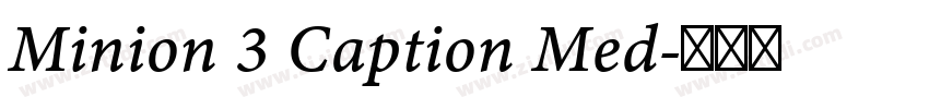 Minion 3 Caption Med字体转换 Minion 3 Caption Med字体转换